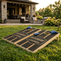 Samstag-Legenden Rustikales Cornhole-Board