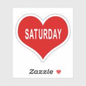 SAMSTAG Rote Liebe Herz Vinyl Sticker (Blatt)