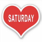 SAMSTAG Rote Liebe Herz Vinyl Sticker (Vorderseite)