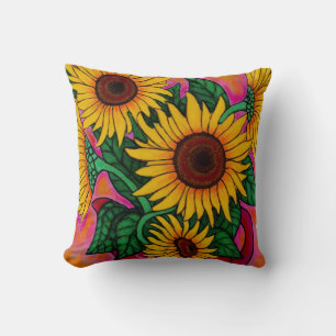 Samstag Sonnenblumen Kissen von Lisa Lorenz