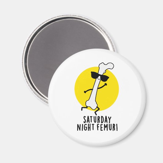 Samstagabend Femur Funny Bone Pub Magnet (Vorderseite/Rückseite)