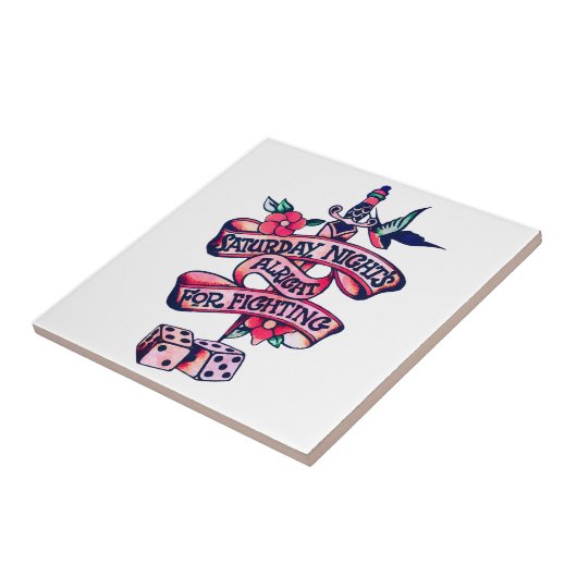 Samstagabend ist gut für Kämpfe Fliese (Seite)