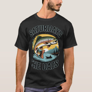 Samstage für Väter Lustiger Angel Vater-Tag T-Shirt