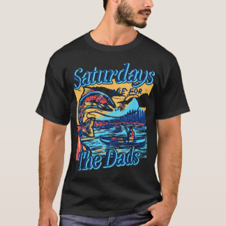 Samstage Für Väter Lustiges Angeln Vatertag T-Shirt