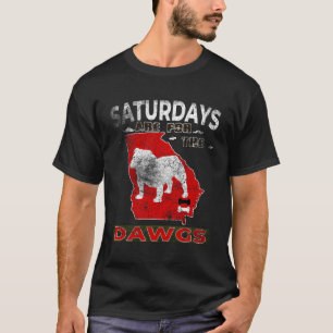Samstage sind für die Dawgs Der Bulldoggen-Staat T-Shirt