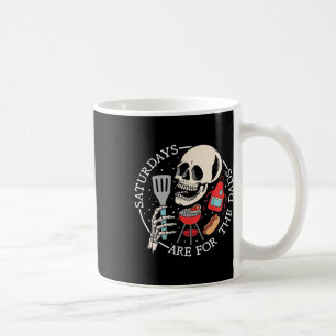 Samstage sind für die Väter Lustiges Skelett BBQ D Kaffeetasse