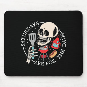 Samstage sind für die Väter Lustiges Skelett BBQ D Mousepad