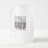 Samstages ein Rugby-Tag Mattglas Bierglas (Vorderseite Links)