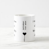 Samstagmorgen-Affirmationsskript-Zitat Kaffeetasse (Mittel)