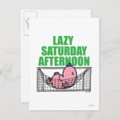 Samstagnachmittag mit Herrn Lazy Postkarte (Vorne/Hinten)