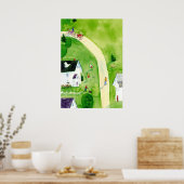 Samstagnachmittag Watercolor Poster (Küche)