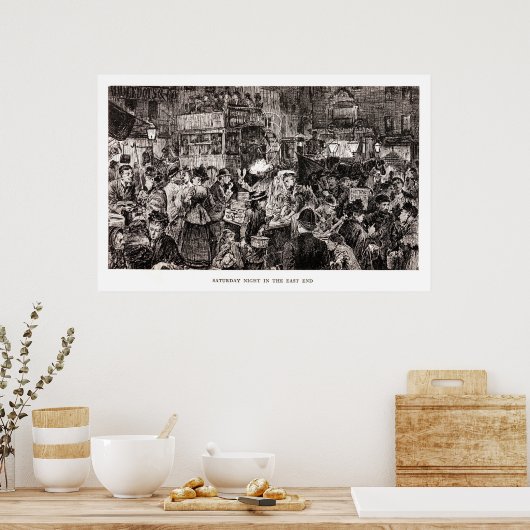 Samstagnacht am Ostende Poster (Küche)