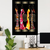 Samstagnacht in der Stadt Poster (Heimbüro)