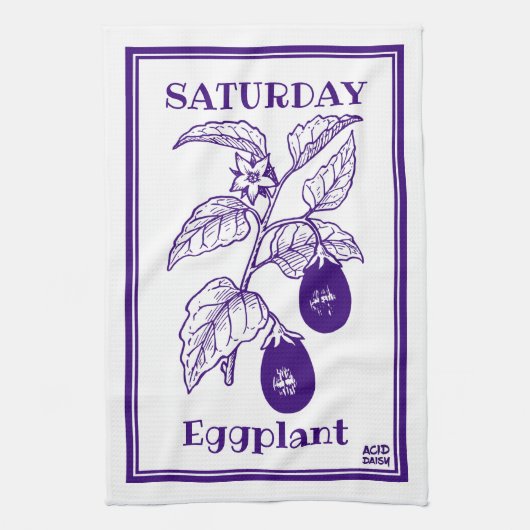 Samstags - Eggplant - Küchentücher (Vertikal)