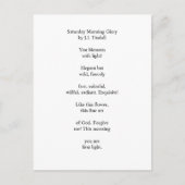 Samstagvormittagsruhm Postkarte (Vorderseite)