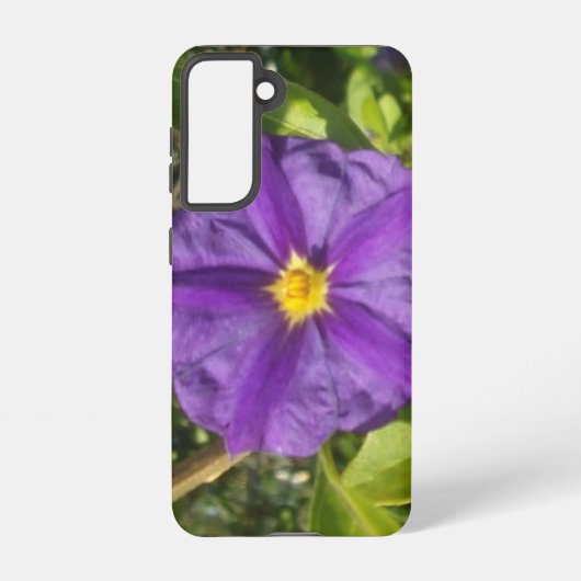 SAMSUNG GALAXY 21 Case LILA BLUME STYLE DESIGN Hülle (Rückseite)
