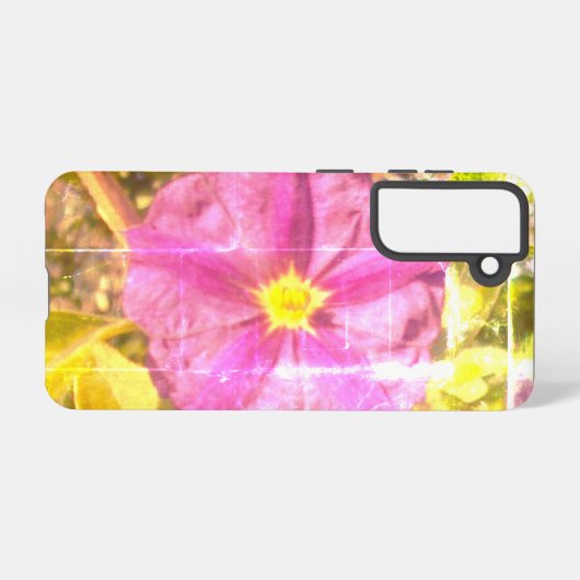 SAMSUNG GALAXY 21 Case LILA BLUME STYLE DESIGN Samsung Galaxy Hülle (Rückseite (Horizontal))