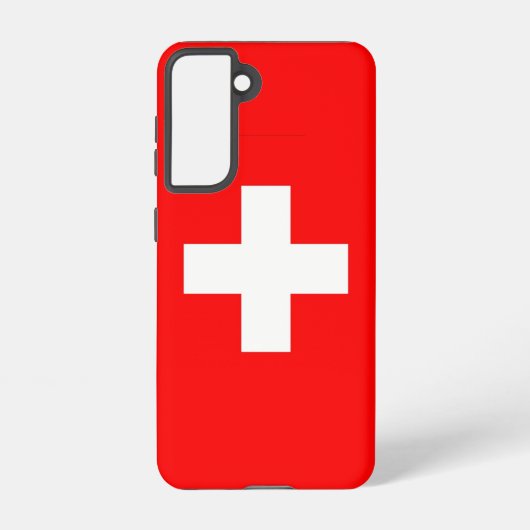Samsung Galaxy S21 Case Flag der Schweiz Samsung Galaxy Hülle (Rückseite)