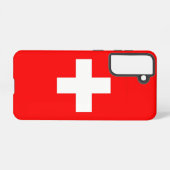 Samsung Galaxy S21 Case Flag der Schweiz Samsung Galaxy Hülle (Rückseite (Horizontal))