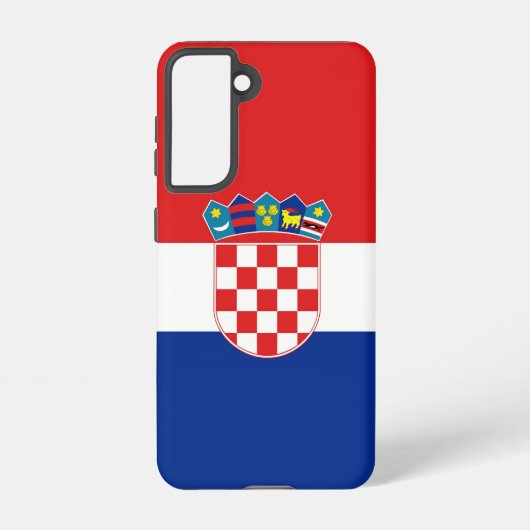 Samsung Galaxy S21 Case Flag Kroatien Hülle (Rückseite)