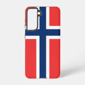 Samsung Galaxy S21 Case Flag Norwegen Samsung Galaxy Hülle (Rückseite)