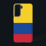 Samsung Galaxy S21 Case Flag of Colombia Hülle<br><div class="desc">Transform your Samsung Galaxy S21 with our exclusive phone cover featuring the flag of Colombia! Crafted with meticulous attention to detail, this phone cover proudly showcases the vibrant design of the Colombian flag. The flag features three horizontal stripes—yellow, blue, and red—with the yellow stripe taking up half of the flag...</div>