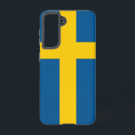 Samsung Galaxy S21 Case Flag (Schweden) Hülle<br><div class="desc">Das Samsung SGH-E100 ist ein neues Design, das sich durch seine kompakte Bauweise und die elegante und elegante Optik auszeichnet. Dieses Cover wurde mit viel Liebe zum Detail gestaltet und zeigt stolz das ikonisch gelbe Kreuz auf blauem Hintergrund der schwedischen Flagge, das die Geschichte, Kultur und Werte der Nation symbolisiert....</div>