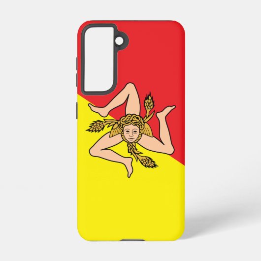 Samsung Galaxy S21 Case Flag Sizilien, Italien Hülle (Rückseite)