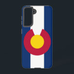 Samsung Galaxy S21 Case Flag von Colorado U.S.A. Samsung Galaxy Hülle<br><div class="desc">Machen Sie Ihre Samsung Galaxy S21 zu einem Symbol des Colorado Stolzes mit unserem exklusiven Cover mit der Flagge Colorado! Mit Präzision und Liebe zum Detail, dieses Handy Cover zelebriert die majestätische Schönheit und Erbe des Colorado. Das Design zeichnet sich durch die ikonische Fahne des Colorado aus, die durch ein...</div>