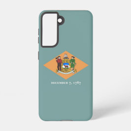 Samsung Galaxy S21 Case Flag von Delaware, USA. Hülle