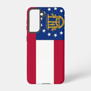 Samsung Galaxy S21 Case Flag von Georgia, USA. Samsung Galaxy Hülle