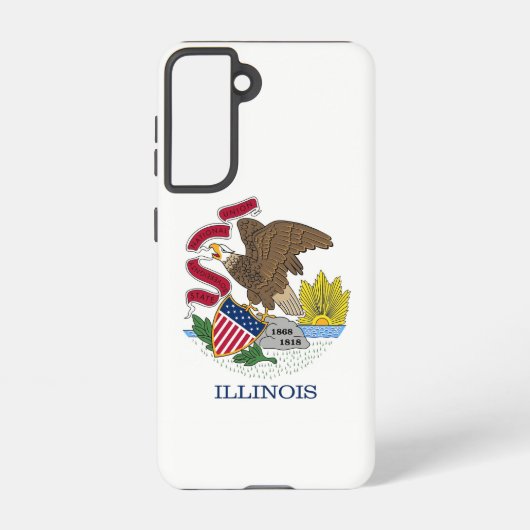 Samsung Galaxy S21 Case Flag von Illinois, USA Hülle (Rückseite)