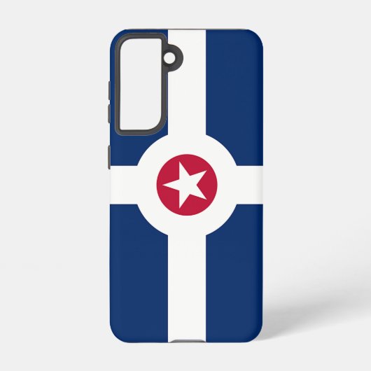 Samsung Galaxy S21 Case Flag von Indianapolis, USA Hülle (Rückseite)