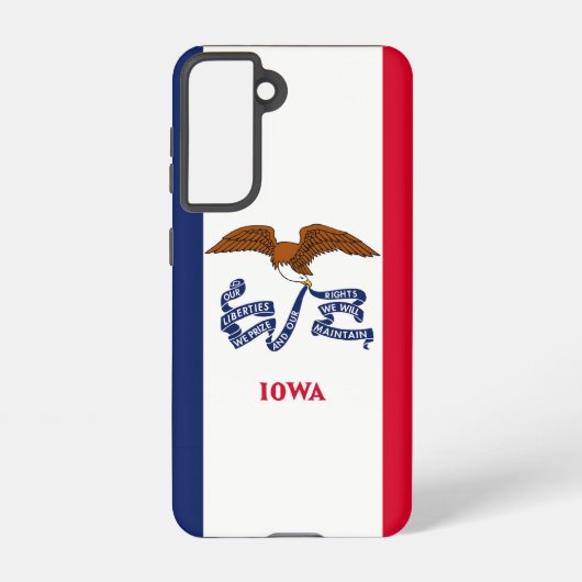 Samsung Galaxy S21 Case Flag von Iowa, USA Hülle (Rückseite)