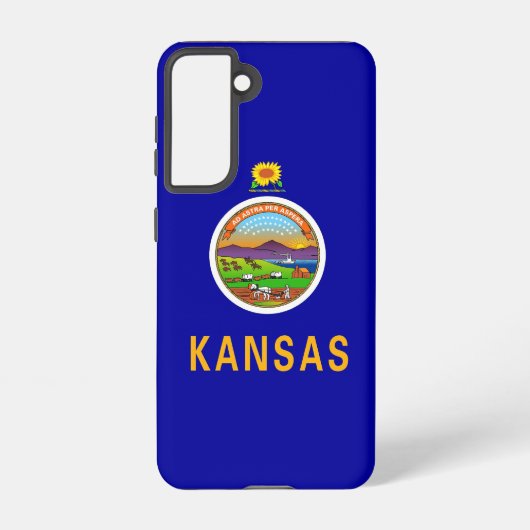 Samsung Galaxy S21 Case Flag von Kansas, USA Hülle (Rückseite)