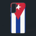 Samsung Galaxy S21 Case Flag von Kuba Samsung Galaxy Hülle<br><div class="desc">Mit unserem exklusiven Handy-Cover mit der kubanischen Flagge können Sie Ihre Samsung Galaxy S21 noch weiter verbessern! Dieses Handy wurde mit viel Liebe zum Detail entworfen und präsentiert stolz das ikonische Design der kubanischen Fahne. Mit drei blauen und zwei weißen horizontalen Streifen mit einem roten gleichseitigen Dreieck auf der linken...</div>