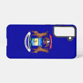 Samsung Galaxy S21 Case Flag von Michigan Samsung Galaxy Hülle (Rückseite (Horizontal))
