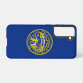 Samsung Galaxy S21 Case Flag von Nebraska Hülle (Rückseite (Horizontal))