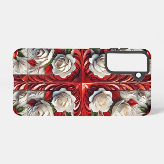 Samsung Galaxy S21 Fall Englisch Rose Samsung Galaxy Hülle (Rückseite (Horizontal))