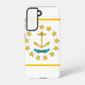 Samsung Galaxy S21 Fall Flag von Rhode Island Samsung Galaxy Hülle (Rückseite)
