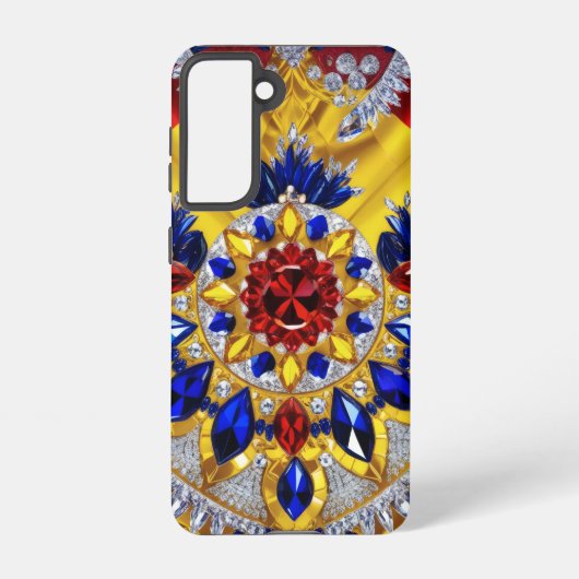 Samsung Galaxy S21 Fall Rumänische Farben Hülle (Rückseite)