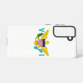 Samsung Galaxy S21 Fallflagge der Jungfrau Islands Samsung Galaxy Hülle (Rückseite (Horizontal))