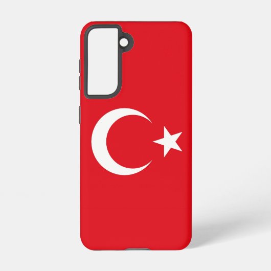 Samsung Galaxy S21 Fallflagge der Türkei Hülle (Rückseite)