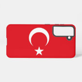 Samsung Galaxy S21 Fallflagge der Türkei Hülle (Rückseite (Horizontal))