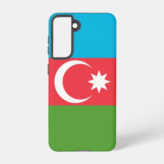 Samsung Galaxy S21 Fallflagge von Aserbaidschan Hülle (Rückseite)