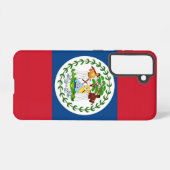 Samsung Galaxy S21 Fallflagge von Belize Hülle (Rückseite (Horizontal))