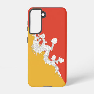 Samsung Galaxy S21 Fallflagge von Bhutan Hülle