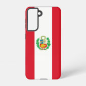 Samsung Galaxy S21 Fallflagge von Peru Hülle (Rückseite)