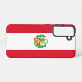 Samsung Galaxy S21 Fallflagge von Peru Hülle (Rückseite (Horizontal))
