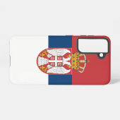 Samsung Galaxy S21 Fallflagge von Serbien Samsung Galaxy Hülle (Rückseite (Horizontal))